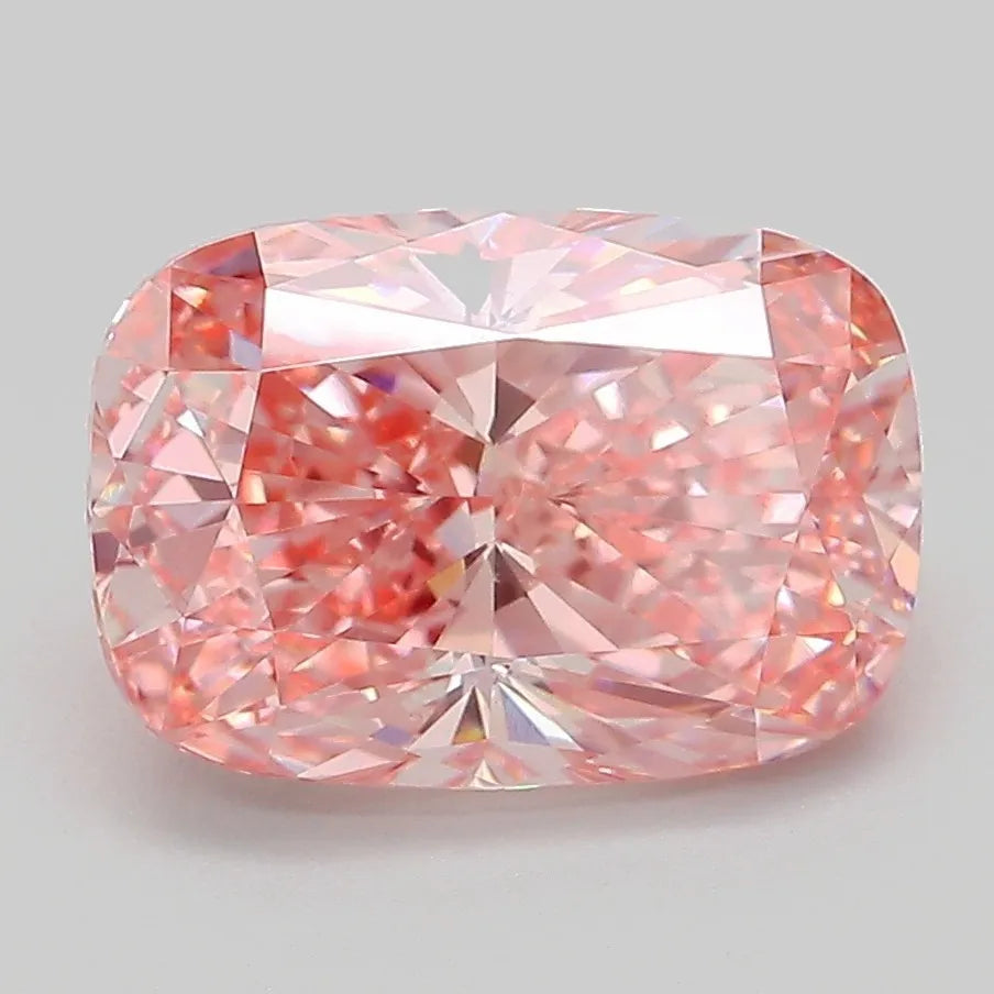 3.00ct Cushion modified Lab Grown Diamond (Colour Fancy Vivid Pink, Clarity VVS2, IGI Certified)