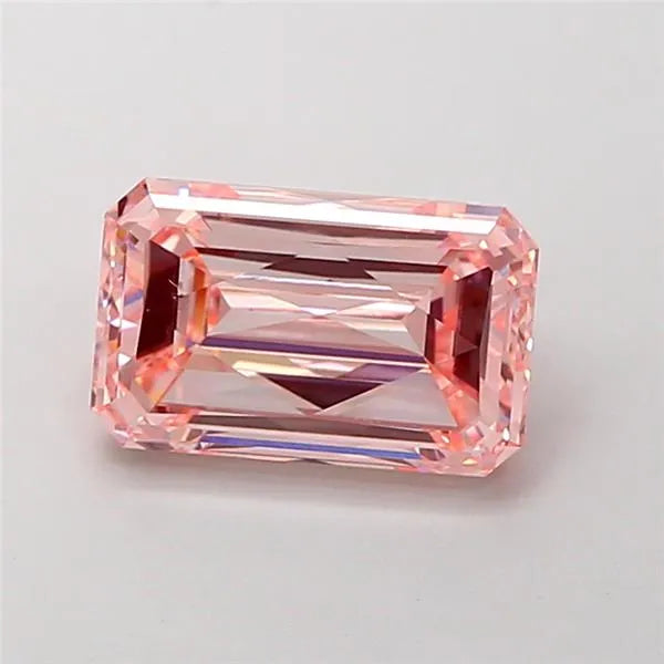 3.00ct Emerald Lab Grown Diamond (Colour Fancy Intense Pink, Clarity VS1, IGI Certified)