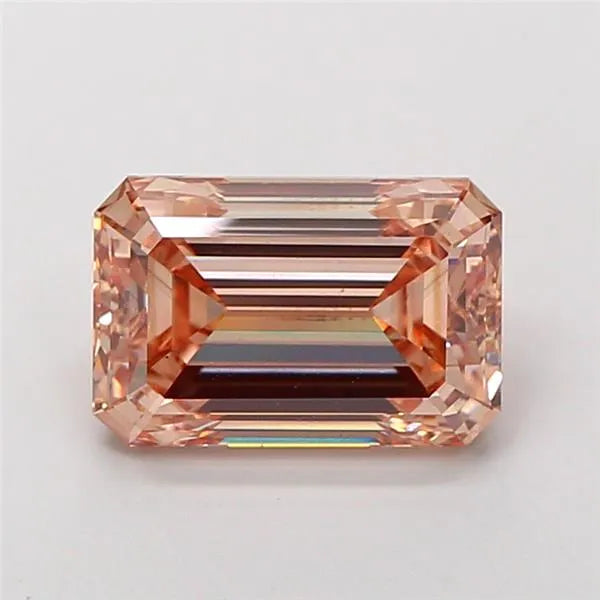 3.00ct Emerald Lab Grown Diamond (Colour Fancy Light Brown, Clarity VS1, IGI Certified)