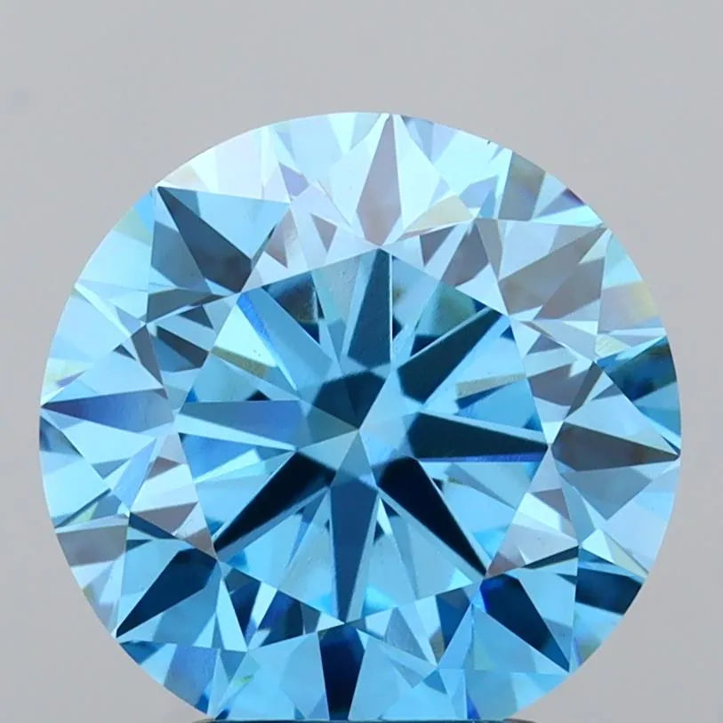 3.00ct Emerald Lab Grown Diamond (Colour Fancy Vivid Blue, Clarity VS1, IGI Certified)
