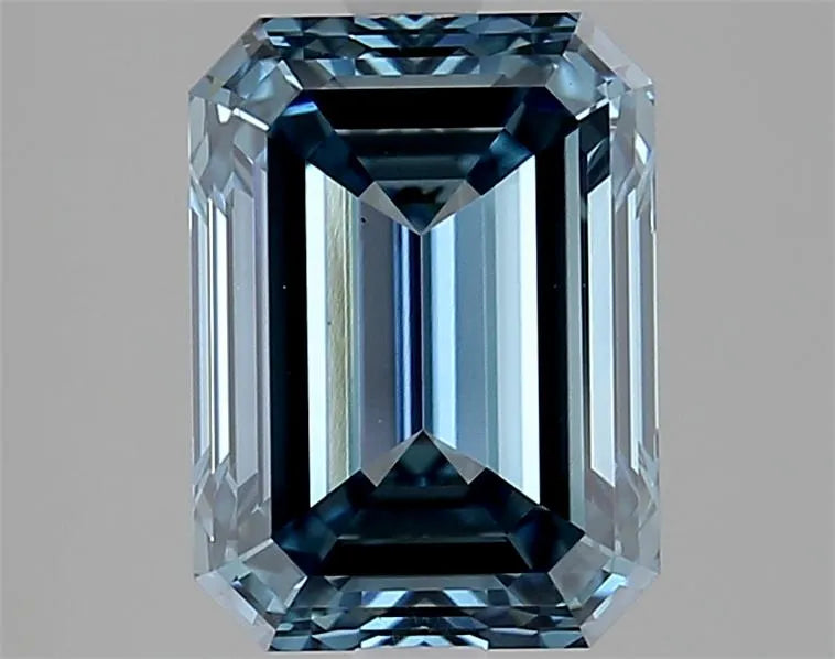 3.00ct Emerald Lab Grown Diamond (Colour Fancy Vivid Blue, Clarity VS1, IGI Certified)