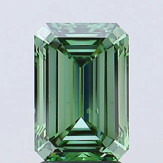 3.00ct Emerald Lab Grown Diamond (Colour Fancy Vivid Green, Clarity SI1, IGI Certified)