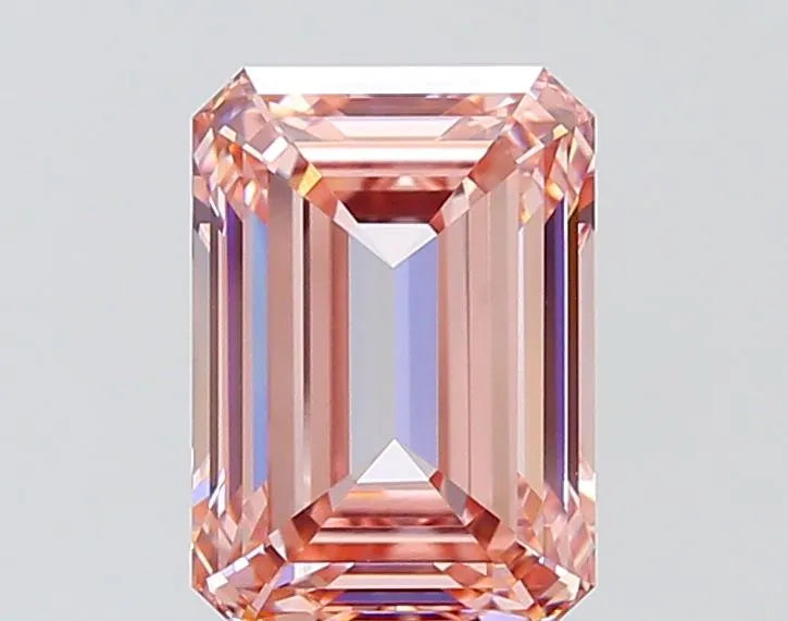 3.00ct Emerald Lab Grown Diamond (Colour Fancy Vivid Pink, Clarity VVS2, IGI Certified)