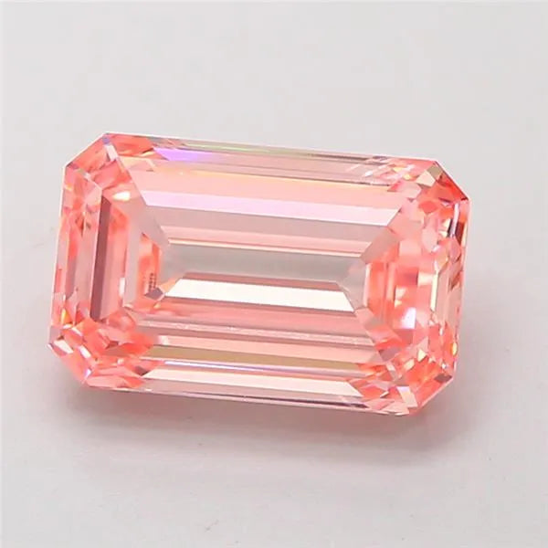 3.00ct Emerald Lab Grown Diamond (Colour Fancy Vivid Pink, Clarity VVS2, IGI Certified)