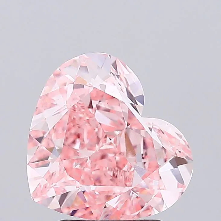 3.00ct Heart Lab Grown Diamond (Colour Fancy Vivid Pink, Clarity VS1, IGI Certified)