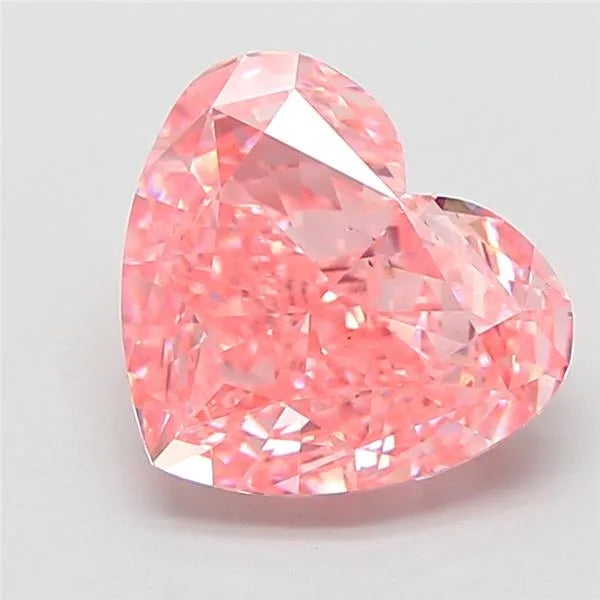 3.00ct Heart Lab Grown Diamond (Colour Fancy Vivid Pink, Clarity VS2, IGI Certified)
