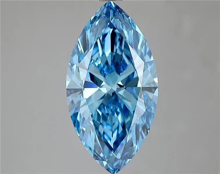3.00ct Marquise Lab Grown Diamond (Colour Fancy Vivid Blue, Clarity VVS2, IGI Certified)