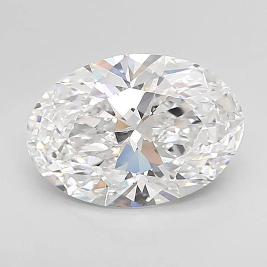 3.00ct Oval Lab Grown Diamond (Colour D, Clarity IF, Cut EX, IGI Certified)