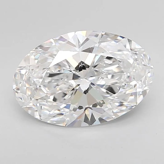 3.00ct Oval Lab Grown Diamond (Colour D, Clarity IF, Cut EX, IGI Certified)