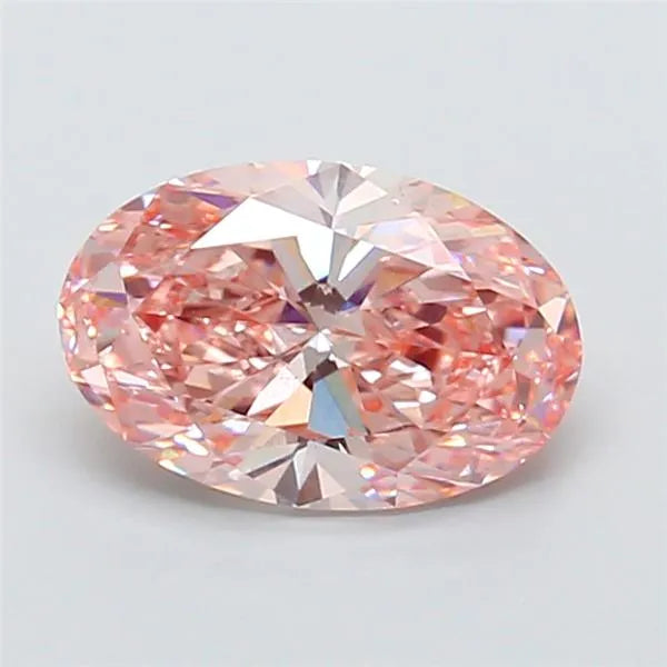 3.00ct Oval Lab Grown Diamond (Colour Fancy Intense Pink, Clarity VS1, IGI Certified)