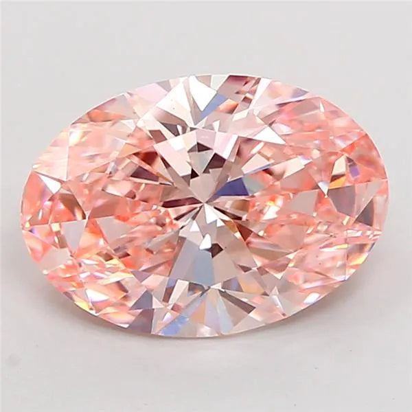 3.00ct Oval Lab Grown Diamond (Colour Fancy Intense Pink, Clarity VS1, IGI Certified)