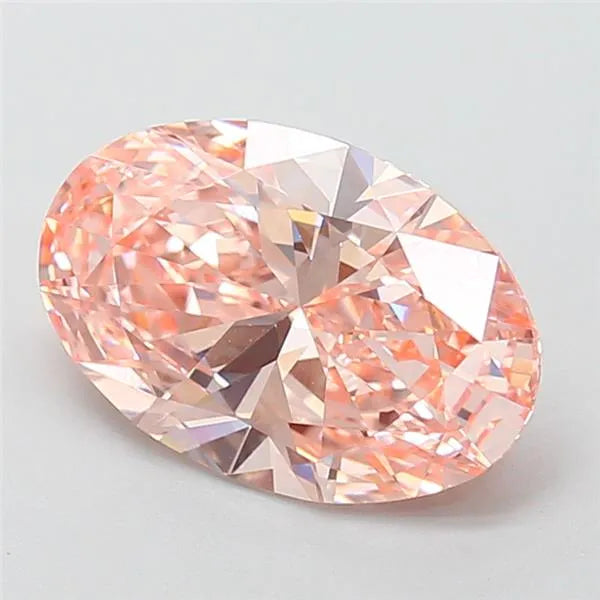 3.00ct Oval Lab Grown Diamond (Colour Fancy Intense Pink, Clarity VVS2, IGI Certified)