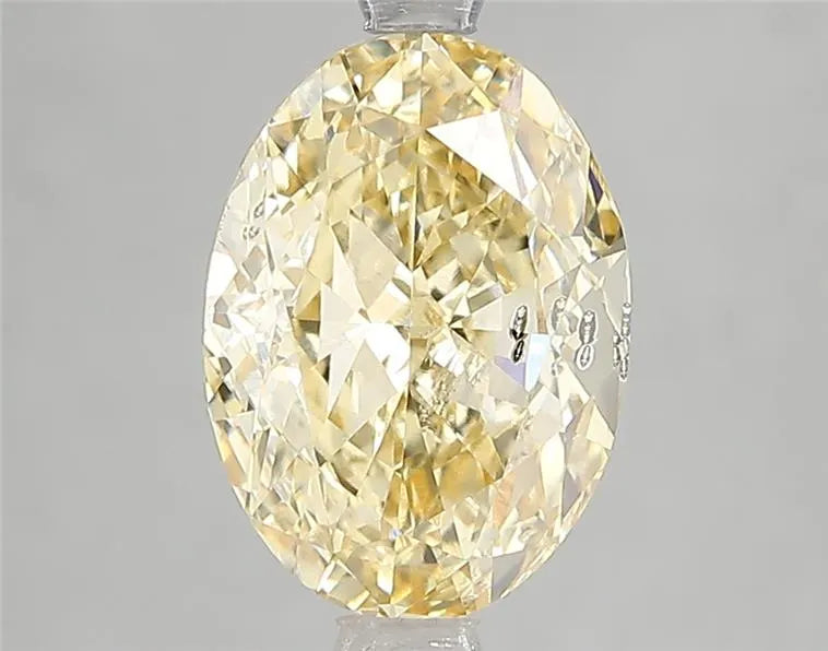 3.00ct Oval Lab Grown Diamond (Colour Fancy Intense Yellow, Clarity SI2, IGI Certified)