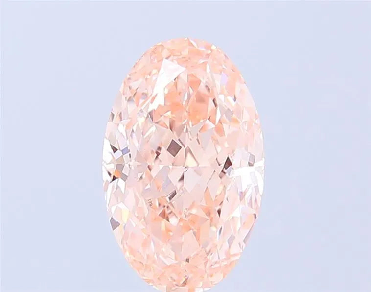 3.00ct Oval Lab Grown Diamond (Colour Fancy Pinkish Orange, Clarity VVS2, IGI Certified)