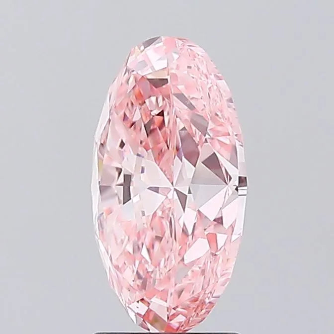 3.00ct Oval Lab Grown Diamond (Colour Fancy Vivid Pink, Clarity VS1, IGI Certified)