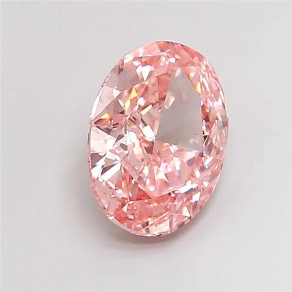 3.00ct Oval Lab Grown Diamond (Colour Fancy Vivid Pink, Clarity VS1, IGI Certified)