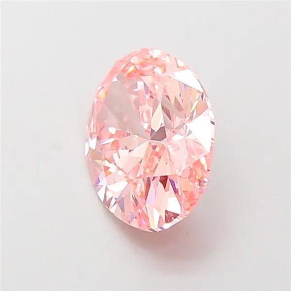 3.00ct Oval Lab Grown Diamond (Colour Fancy Vivid Pink, Clarity VS1, IGI Certified)