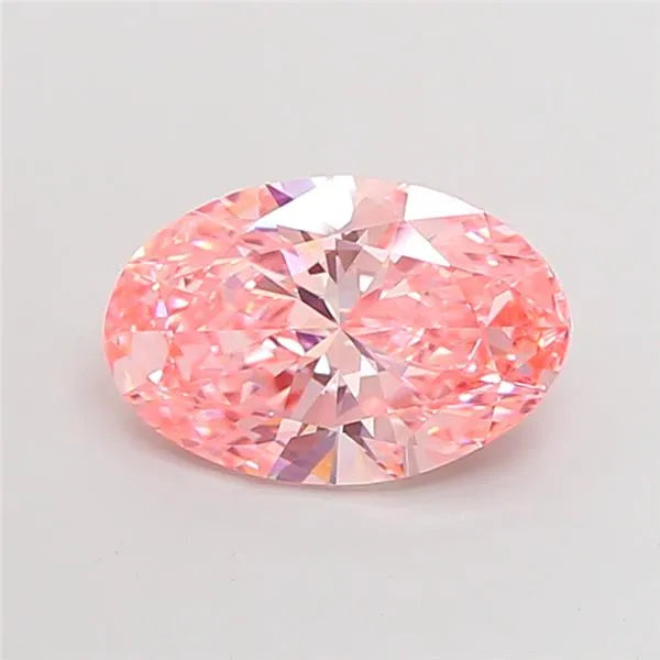 3.00ct Oval Lab Grown Diamond (Colour Fancy Vivid Pink, Clarity VS1, IGI Certified)