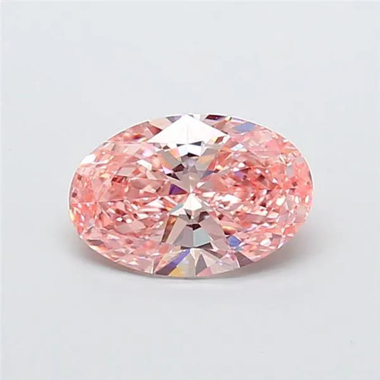 3.00ct Oval Lab Grown Diamond (Colour Fancy Vivid Pink, Clarity VS1, IGI Certified)