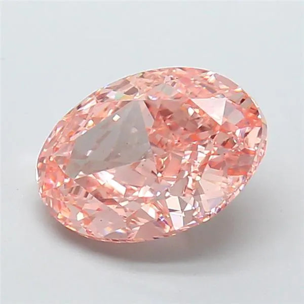 3.00ct Oval Lab Grown Diamond (Colour Fancy Vivid Pink, Clarity VS2, IGI Certified)