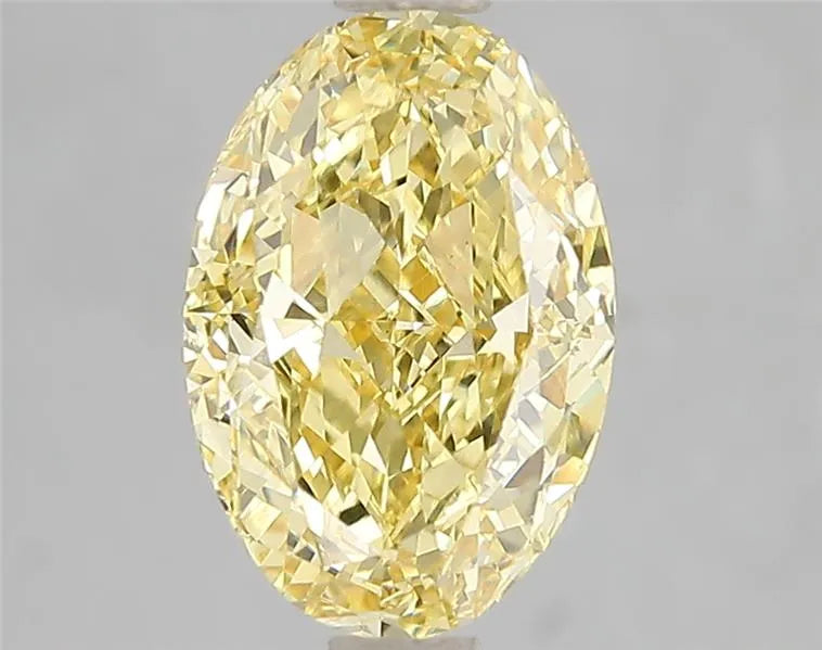 3.00ct Oval Lab Grown Diamond (Colour Fancy Vivid Yellow, Clarity VS1, IGI Certified)