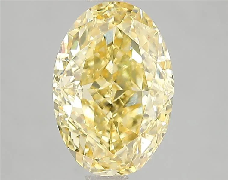 3.00ct Oval Lab Grown Diamond (Colour Fancy Vivid Yellow, Clarity VS1, IGI Certified)