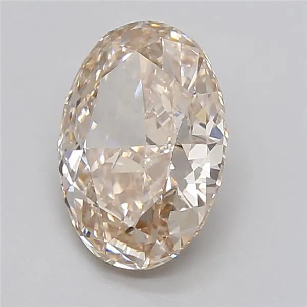3.00ct Oval Lab Grown Diamond (Colour Very Light Brown, Clarity VVS2, IGI Certified)