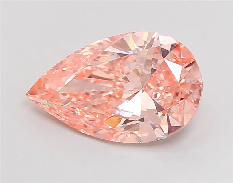 3.00ct Pear Lab Grown Diamond (Colour Fancy Intense Pink, Clarity VS2, IGI Certified)