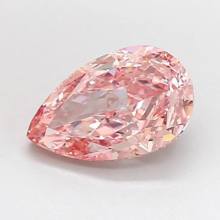 3.00ct Pear Lab Grown Diamond (Colour Fancy Intense Pink, Clarity VVS2, IGI Certified)