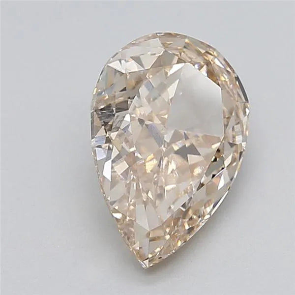 3.00ct Pear Lab Grown Diamond (Colour Fancy Light Brown, Clarity VVS2, IGI Certified)