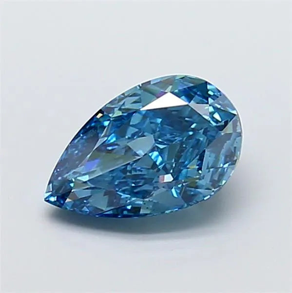 3.00ct Pear Lab Grown Diamond (Colour Fancy Vivid Blue, Clarity VVS2, IGI Certified)