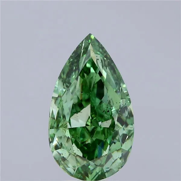 3.00ct Pear Lab Grown Diamond (Colour Fancy Vivid Green, Clarity SI1, IGI Certified)