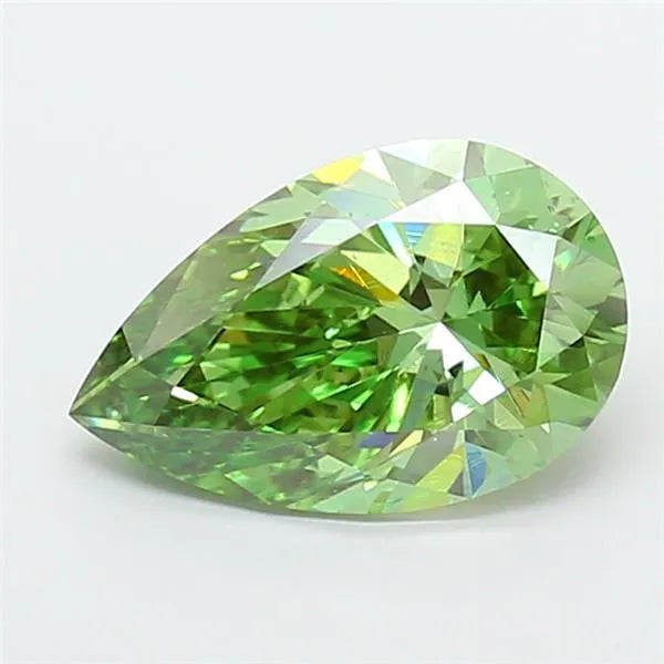 3.00ct Pear Lab Grown Diamond (Colour Fancy Vivid Green, Clarity VS1, IGI Certified)