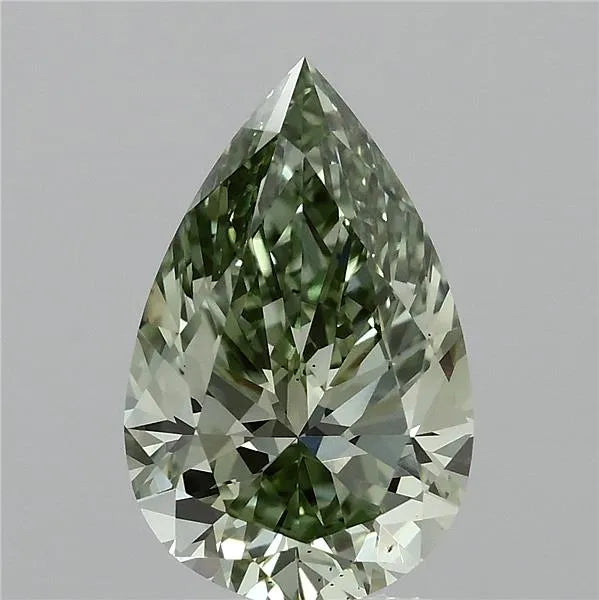 3.00ct Pear Lab Grown Diamond (Colour Fancy Vivid Green, Clarity VS2, IGI Certified)