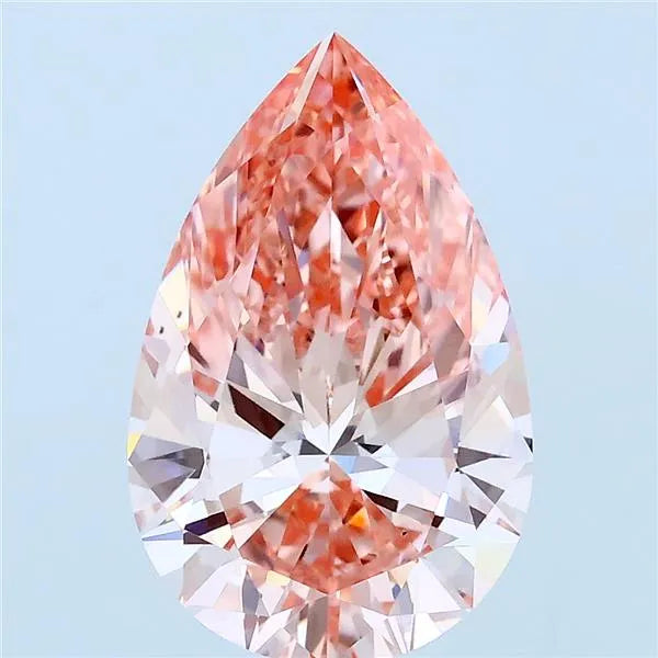 3.00ct Pear Lab Grown Diamond (Colour Fancy Vivid Pink, Clarity VS1, IGI Certified)
