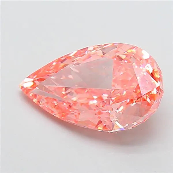 3.00ct Pear Lab Grown Diamond (Colour Fancy Vivid Pink, Clarity VS1, IGI Certified)
