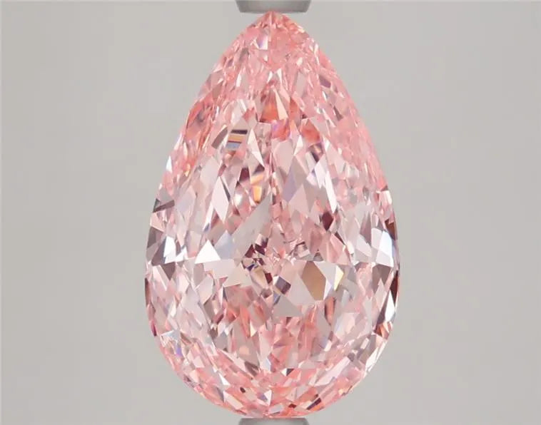 3.00ct Pear Lab Grown Diamond (Colour Fancy Vivid Pink, Clarity VS1, IGI Certified)