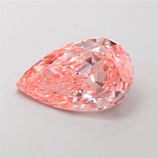 3.00ct Pear Lab Grown Diamond (Colour Fancy Vivid Pink, Clarity VS2, IGI Certified)