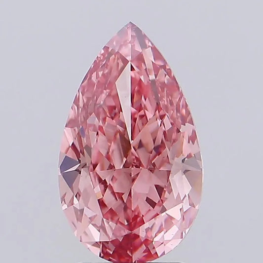 3.00ct Pear Lab Grown Diamond (Colour Fancy Vivid Pink, Clarity VVS2, IGI Certified)