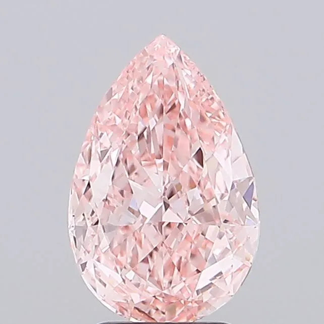 3.00ct Pear Lab Grown Diamond (Colour Fancy Vivid Pink, Clarity VVS2, IGI Certified)