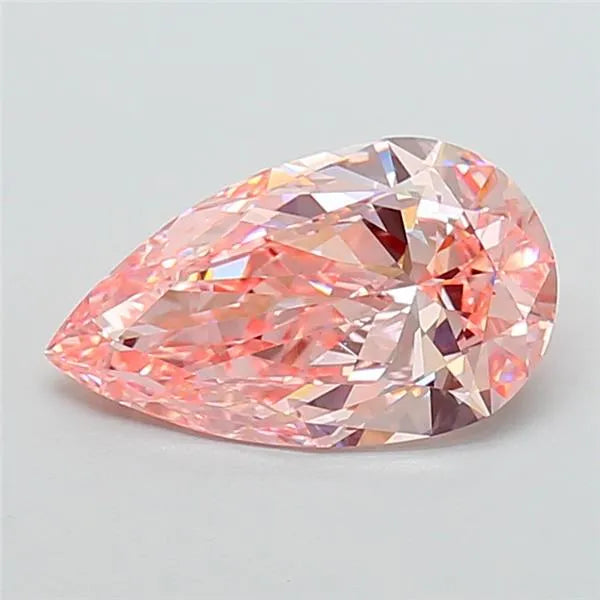 3.00ct Pear Lab Grown Diamond (Colour Fancy Vivid Pink, Clarity VVS2, IGI Certified)