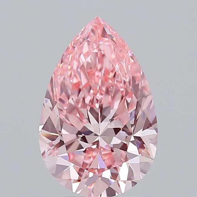 3.00ct Pear Lab Grown Diamond (Colour Fancy Vivid Pink, Clarity VVS2, IGI Certified)