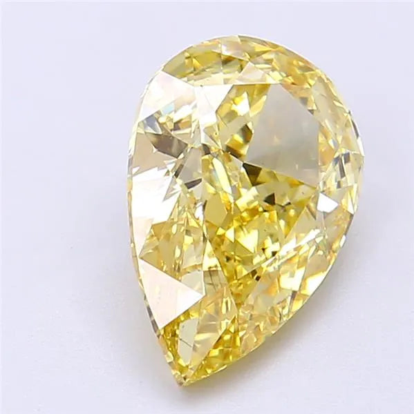 3.00ct Pear Lab Grown Diamond (Colour Fancy Vivid Yellow, Clarity VS2, IGI Certified)