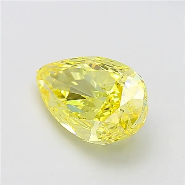 3.00ct Pear Lab Grown Diamond (Colour Fancy Vivid Yellow, Clarity VVS2, IGI Certified)