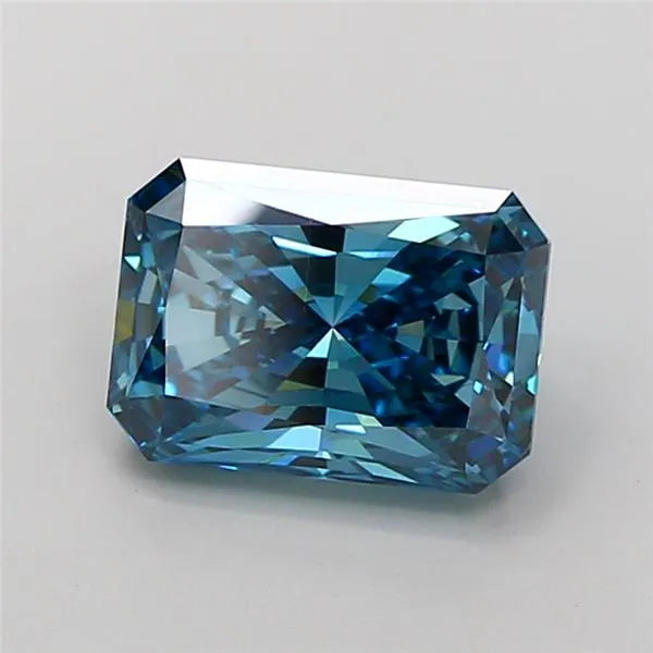 3.00ct Radiant Lab Grown Diamond (Colour Fancy Vivid Blue, Clarity VS1, IGI Certified)