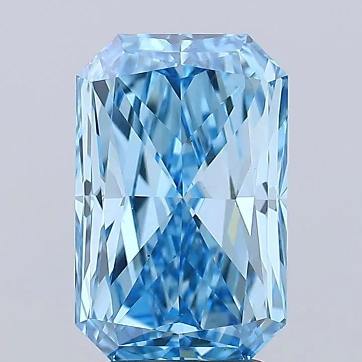 3.00ct Radiant Lab Grown Diamond (Colour Fancy Vivid Blue, Clarity VS1, IGI Certified)