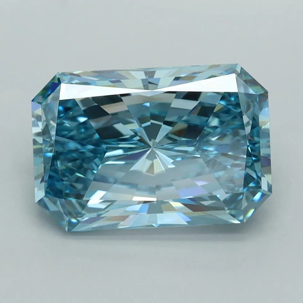 3.00ct Radiant Lab Grown Diamond (Colour Fancy Vivid Blue, Clarity VVS2, IGI Certified)