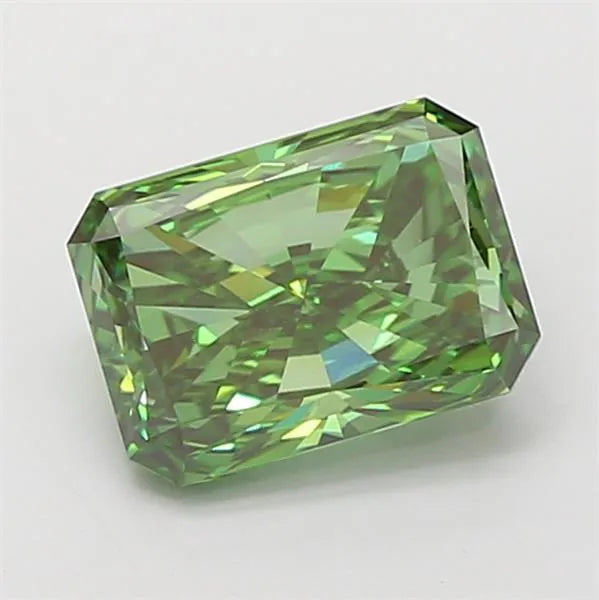 3.00ct Radiant Lab Grown Diamond (Colour Fancy Vivid Green, Clarity VS1, IGI Certified)