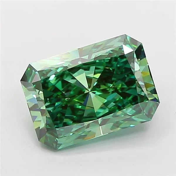 3.00ct Radiant Lab Grown Diamond (Colour Fancy Vivid Green, Clarity VS2, IGI Certified)