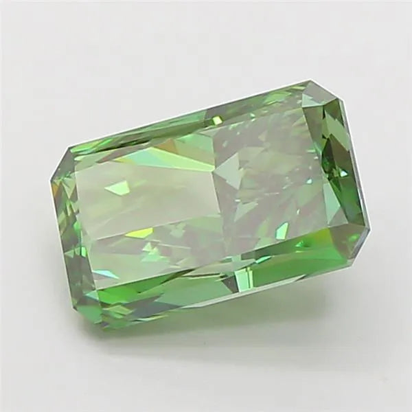 3.00ct Radiant Lab Grown Diamond (Colour Fancy Vivid Green, Clarity VVS2, IGI Certified)